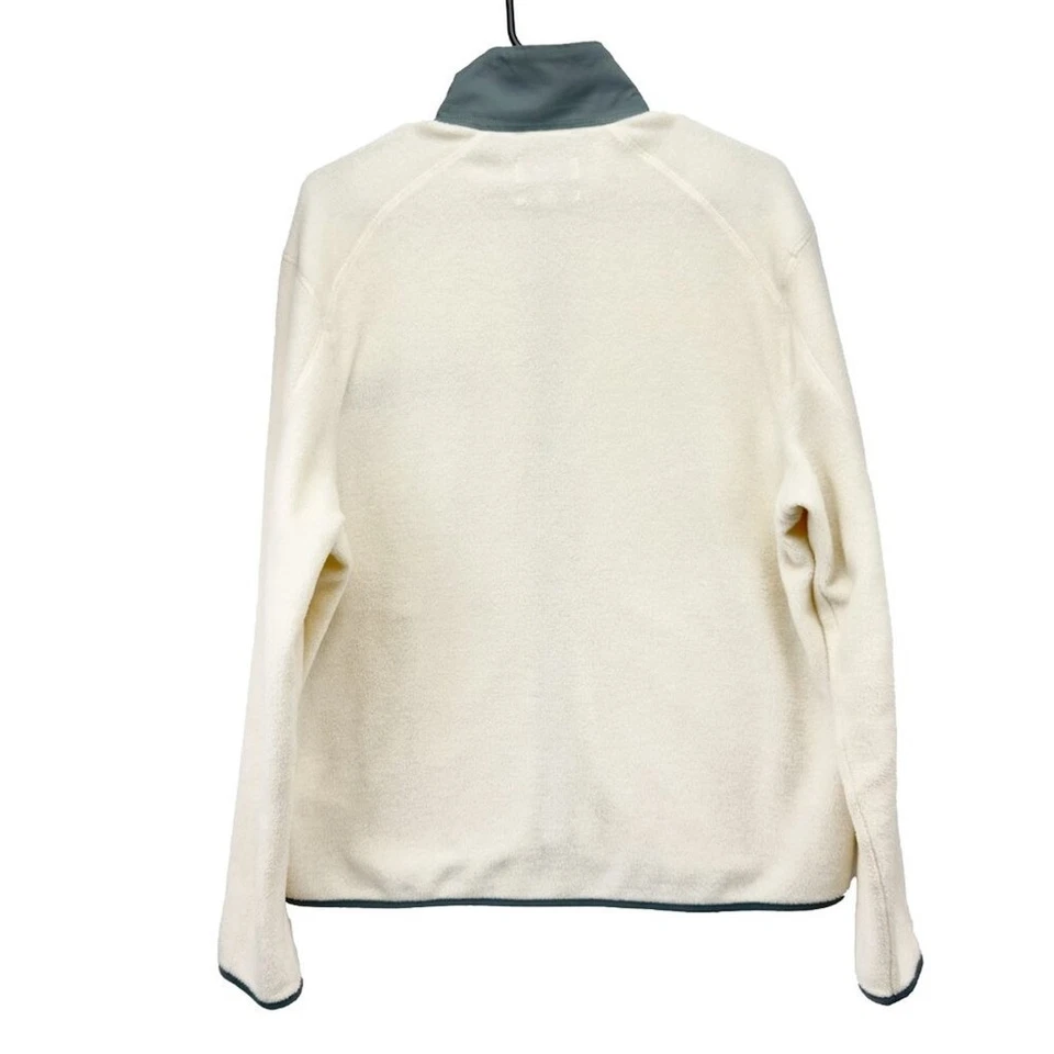 Chaqueta para hombre COS relajada polar cremallera marfil con ribete gris y bolsillo en el pecho talla L Foto 4 de 4