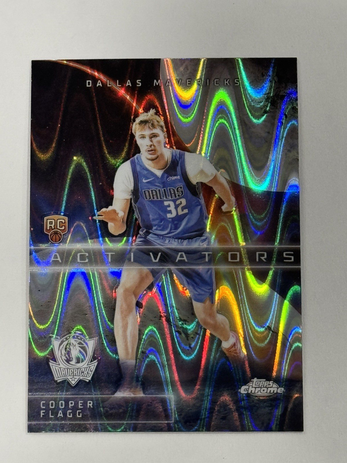 2025-26 Topps Chrome Cooper Flagg AC-11 Activators Ray Wave RC Rookie Mavericks