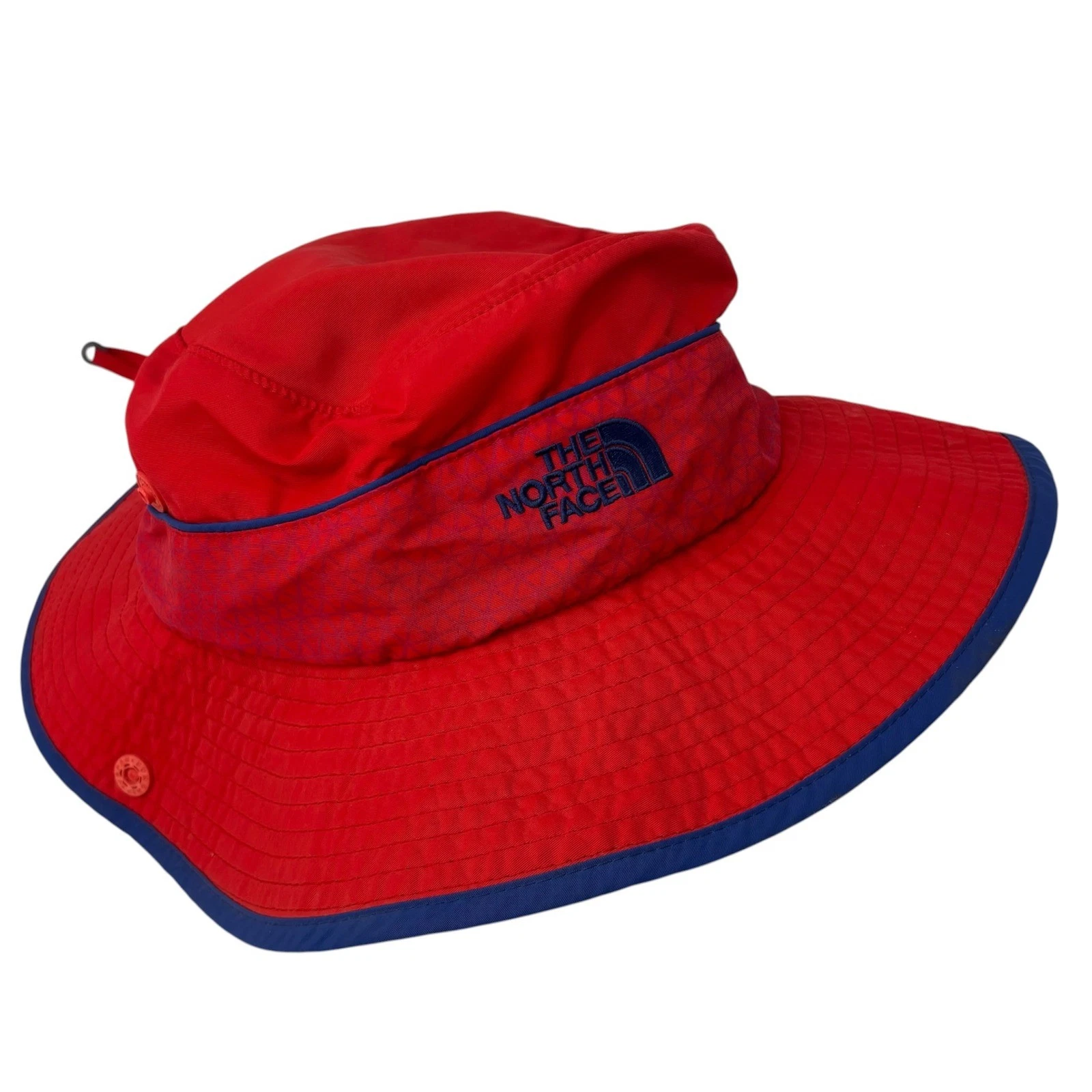 Vintage Y2K The North Face COOLMAX Boonie Bucket Hat Red Blue Korea Hiking S