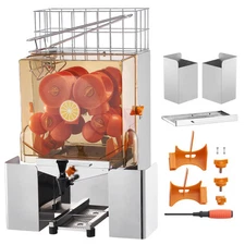 Commercial Orange Juicer Machine 120W Juice Squeezer Extractor Water Tap