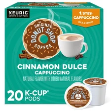 The Original Donut Shop One-Step Cinnamon Dulce Cappuccino, K-Cups, 20 Count