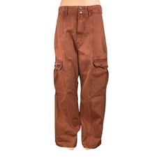 Urban Outfitters BDG Brown High Rise Baggy Wide Leg Trousers Cargo Pants Size L