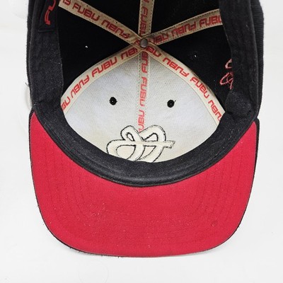 FUBU Hat Cap Baseball Snap Back One Size Black Mens Logo Hip Hop