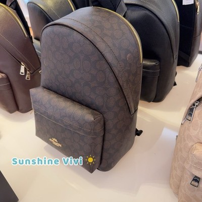 NWT Coach Taylor Small Backpack In Signature Canvas CDW76 WALNUT