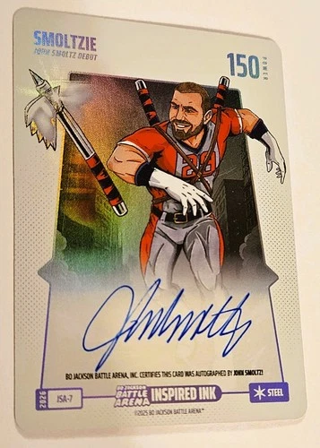 2026 Bo Jackson Battle Arena SMOLTZIE John Smoltz Debut Auto Inspired Ink Steel