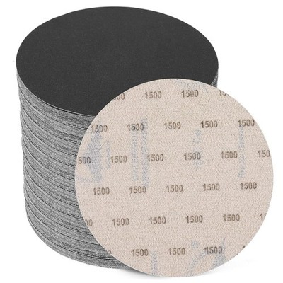 Discos Lija 6 Pulg 1500 Grit 25Pzs Seco Mojado Pulir Auto Metal Vidrio Madera