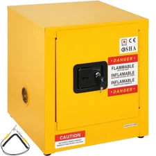 Uimoso 11 Gallon Safe Cabinet Flammable Liquids Single Door Galvanized Warning