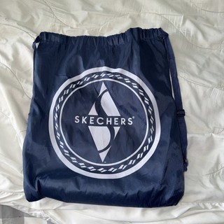 Skechers Nylon Drawstring Cinch Sack Reusable Bag Backpack Tote Lightweight 20”