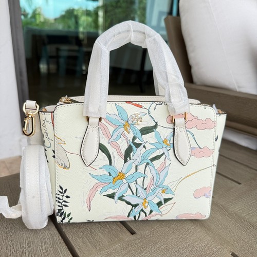 Bolso de Mano Tory Burch Emerson Mini Top con Cremallera 73155 Estampado de Flores - Imagen 8 de 50