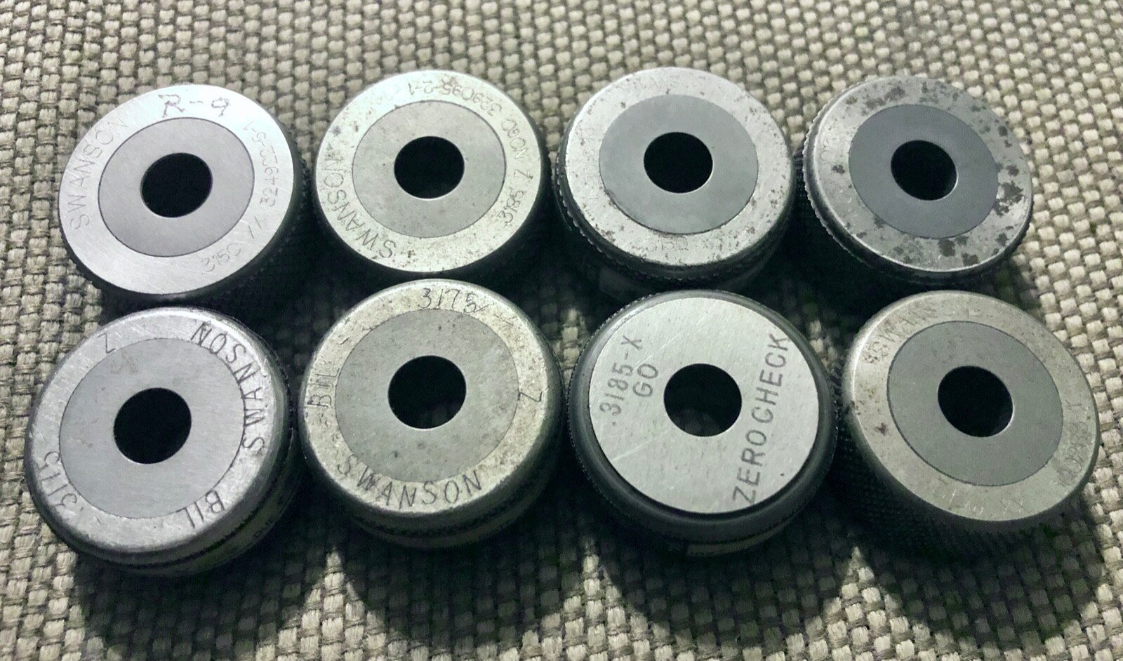 Lot of 8 Master Ring Gage Smooth Bore Mostly Swanson .3125 to .3185 eBay