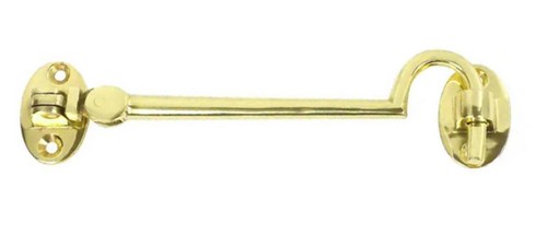Silent Cabin Hook, brass, 64 to 152mm long, choose from drop down menu - Picture 5 of 5