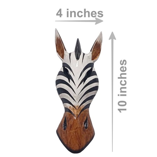 Conjunto mixto de 5 cabezas de caballos arte de pared decoración sostener máscara de madera safari 10 pulgadas - Imagen 12 de 12