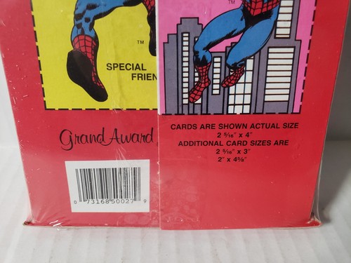 Vintage 1990 Amazing Spider Man Valentine's Day 32 Valentines Cards MISP New - Picture 7 of 12
