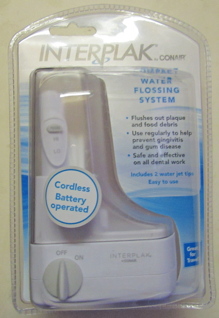 INTERPLAK Conair Compact Dental Water JET Flossing System White