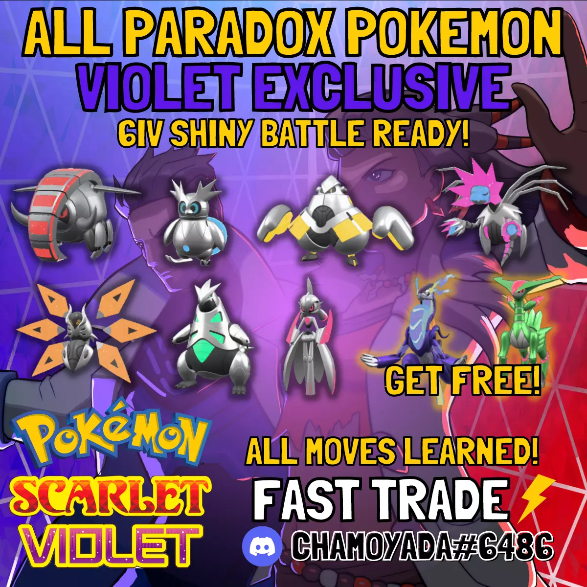 All POKEMON LEGENDARY ✨ SHINY ✨Battle Ready ✨Pokemon Scarlet & Violet  🚀Trade🚀+