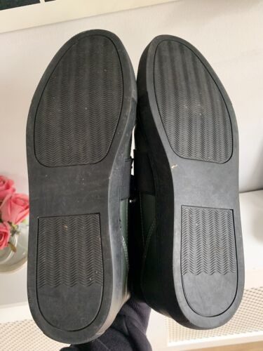 Asos Herren Freizeit Designer Smart Turnschuhe Hoch Turnschuhe Schwarz Grün Riemen UK 11 - Bild 6 von 10