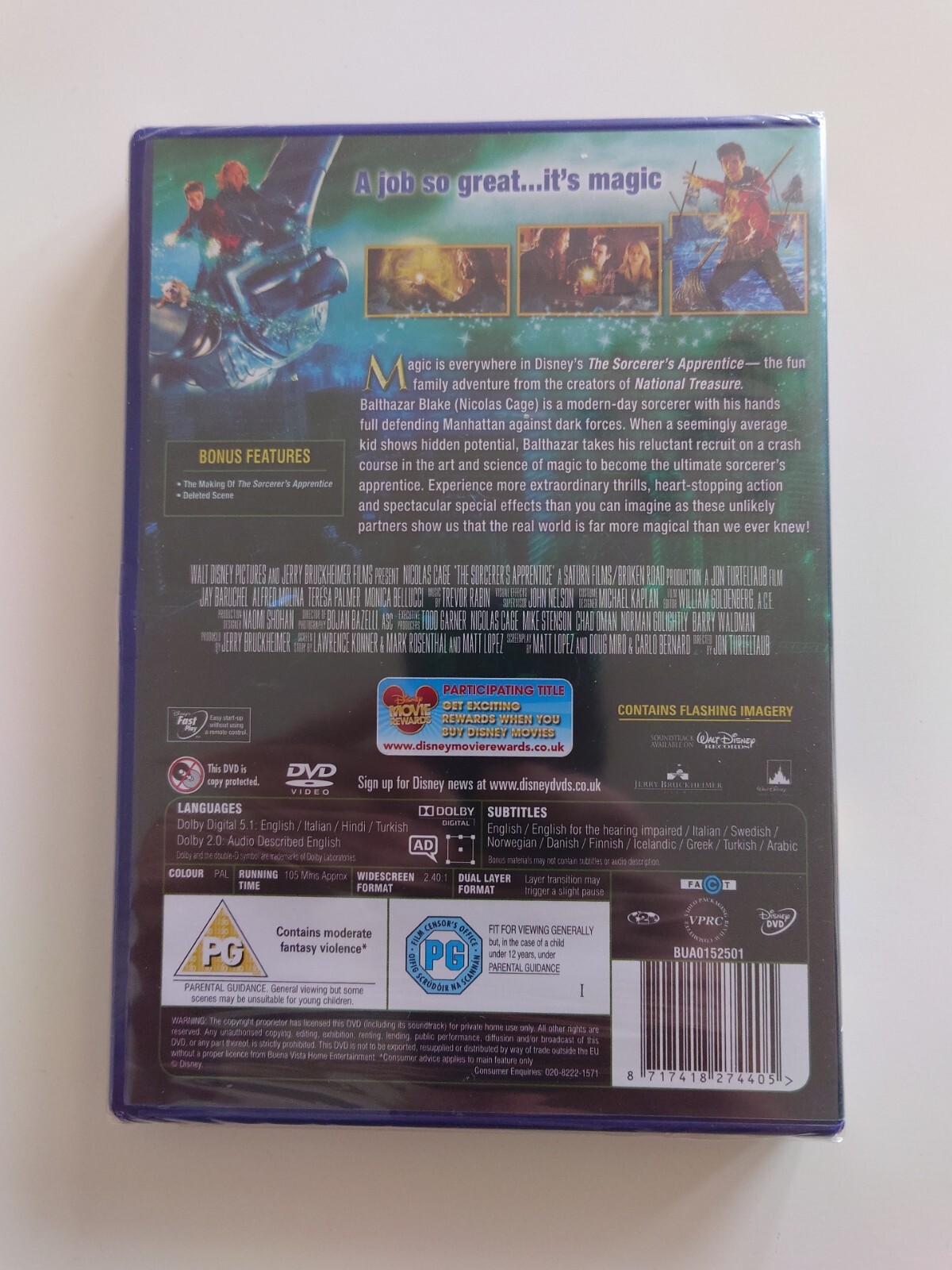 The Sorcerers Apprentice Disney DVD 2010 Nicolas Cage NEW And Sealed