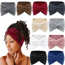 Moisture-Wicking Boho Headband Yoga Sweatband Hairband Wrap Stretchable