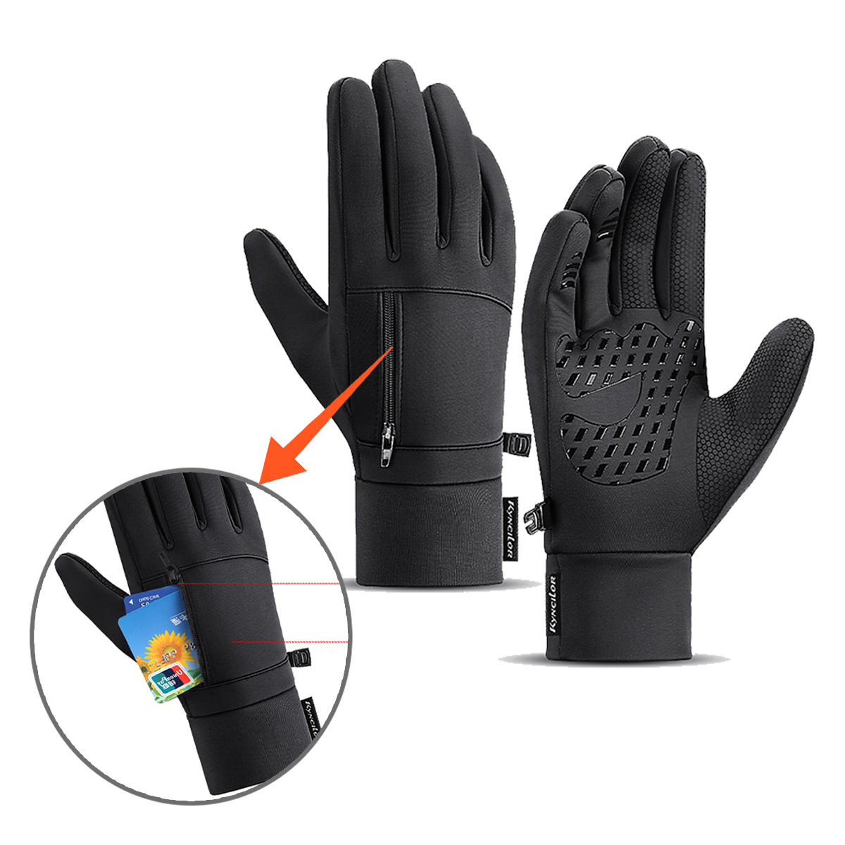 Winter Gloves Waterproof Thermal Gloves with Touchscreen Finger for Cold Weather-image