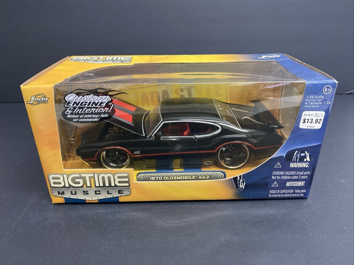 ミニカー BIGTIME MUSCLE 1970 Oldsmobile 442 1/24 1/24 JADA BIGTIME MUSCLE 2006 1970 Oldsmobile 442 Black/Red
