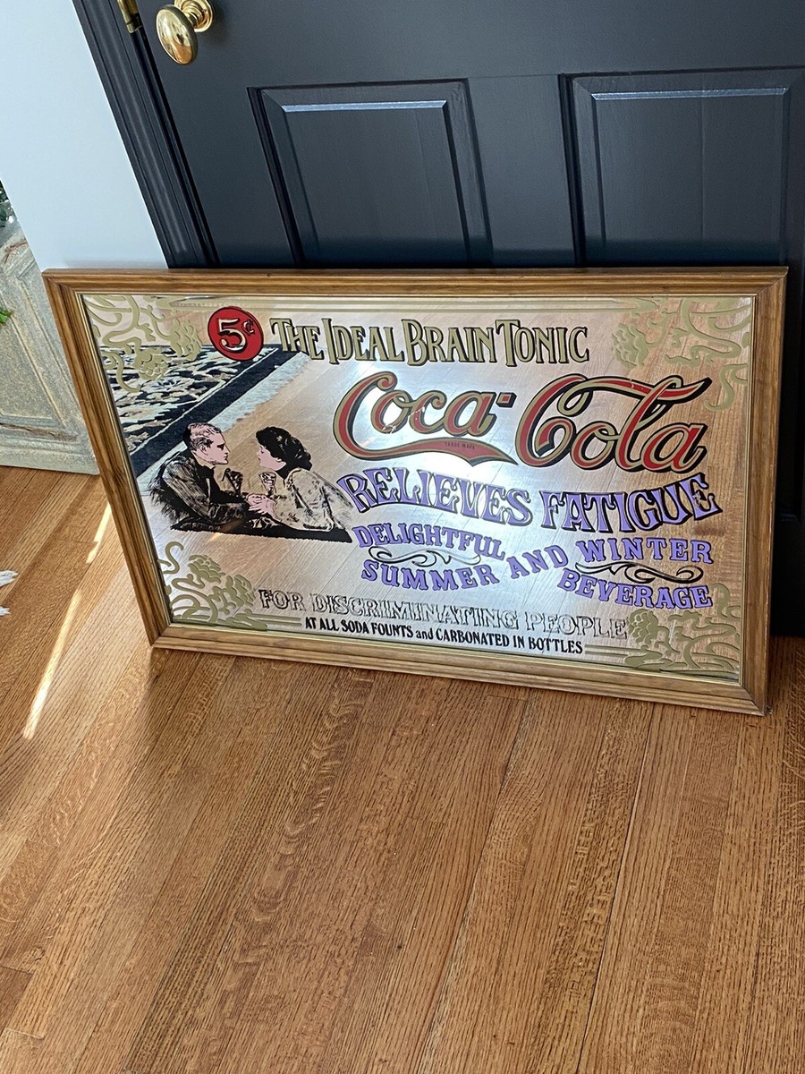 Vintage Coca Cola mirror sign wall mirror 37 w x 25 h | eBay