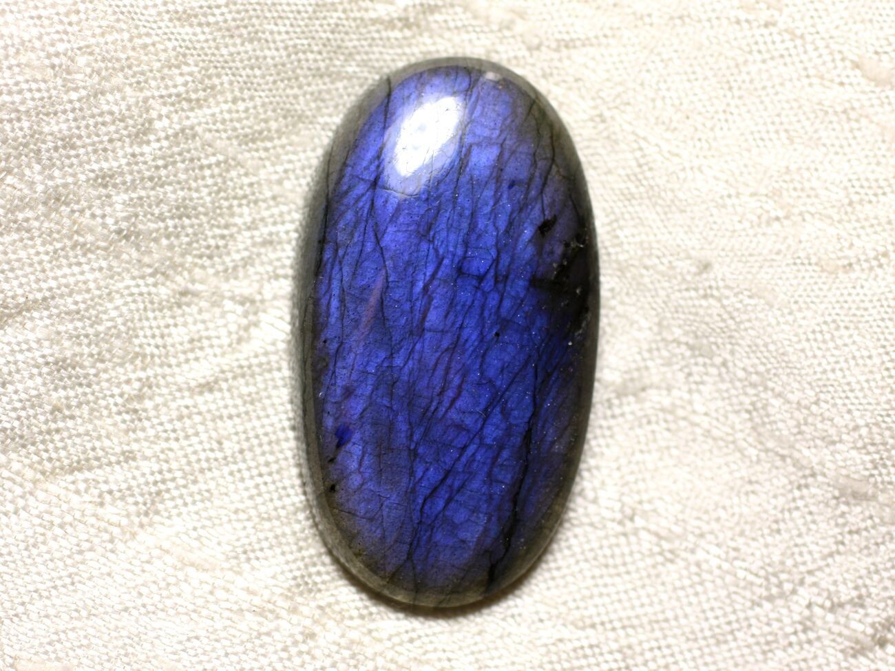 Cabochon de pierre labradorite ovale 45x25mm pour apaiser l'esprit et créer