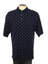 Ralph Lauren Golf Polo Shirt L Blue Diamonds Pony Tennis Casual Mens