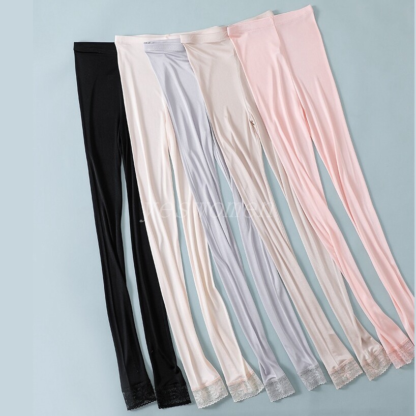 Women 100 Silk Underwear Pants Premium Long Johns Base Layer Bottoms