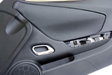 Fits 10-15 Chevrolet Camaro Door Panel Insert Cards Faux Leather Black