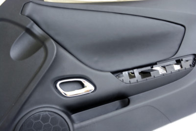 Door Panel Insert Cards Leather Synthetic Cover for Chevrolet Camaro 10-15 Black