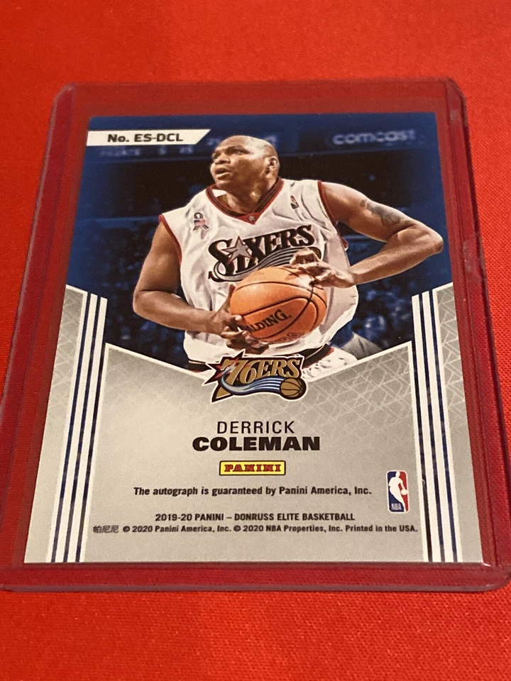 19-20 Elite Derrick Coleman Purple Auto 5/25 Philadelphia 76ers - Image 2 of 2
