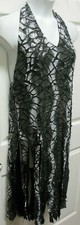 Flyer Tunic Contemporary Dance Costume Silver Foiled Gray Textured Chld/Adlt