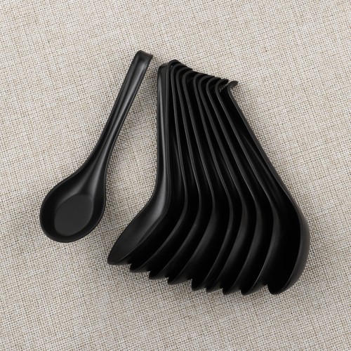 10 pz posate asiatiche cucchiaio zuppa cinese giapponese ramen spaghetti con manico lungo - Foto 20 di 29
