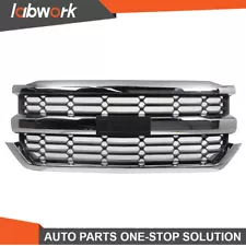 Labwork Front Upper Grille For Chevy Silverado 1500 2016-2019 Chrome 84602489