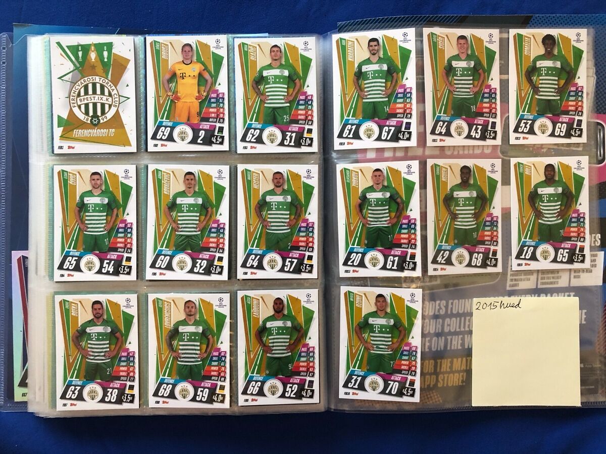 Ferencvaros all 16 Exclusive Cards Topps 2020/21 Champions league  Ferencvarosi