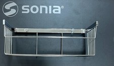 Rectangular polished chrome shower caddy modern