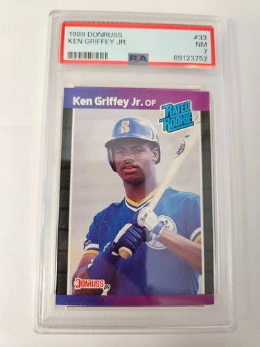 1989 Donruss Ken Griffey Jr #33 Rookie Card  PSA 7 Seattle Mariners