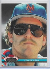 1991 Stadium Club Baseball Frank Viola Card # 292 Rare Variation F Copyright