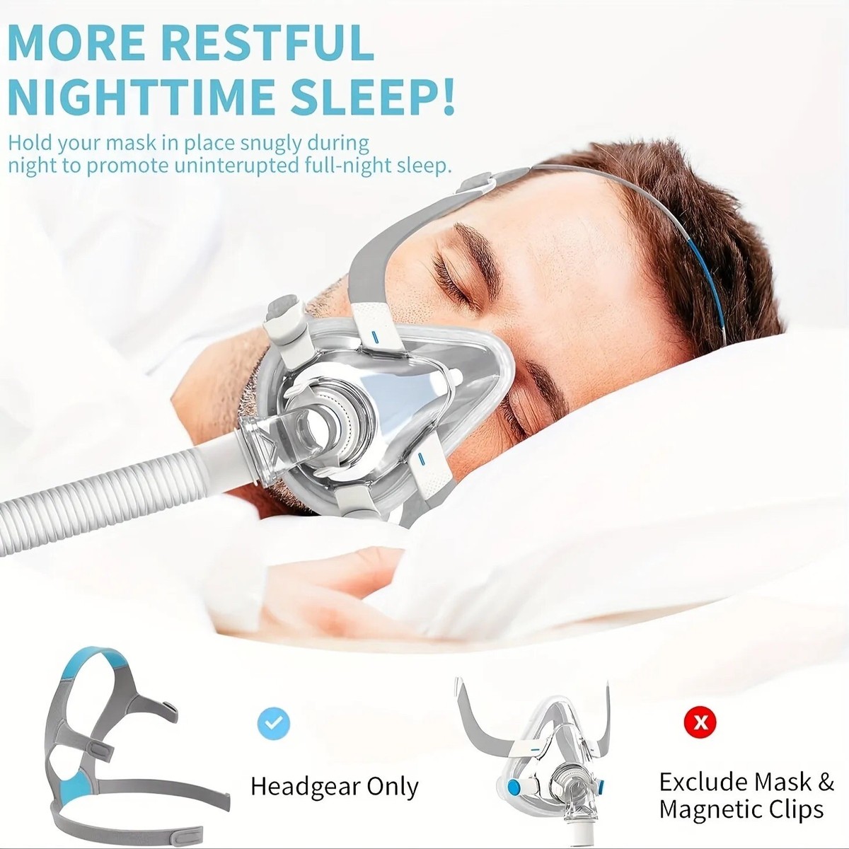 ResMed AirFit & AirTouch F20 Headgear (Standard, Part #63471) – Open Box, Like New
