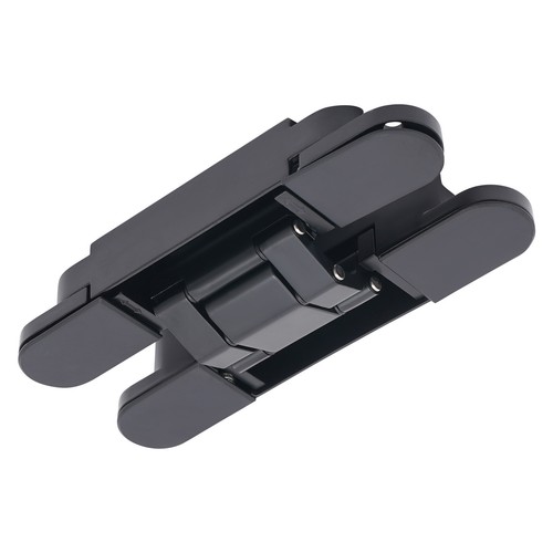 2-Pack 6'' Black Hidden Door Hinges Heavy Duty Zinc Alloy Hinges Concealed Hinge - Picture 13 of 15