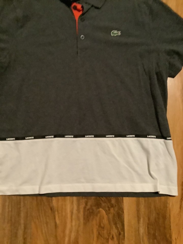 Lacoste Sport Size 7 Grey Polo Shirt Uk,xxl eBay
