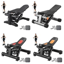 Stair Stepper for Exercise Hydraulic/Twist Home Mini Stepper w/ Resistance Band