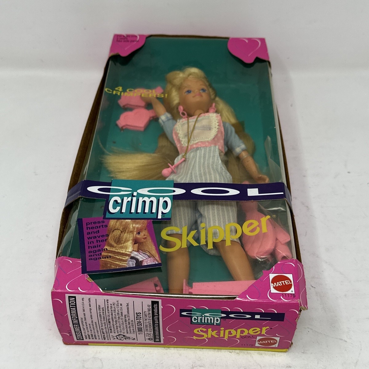 Skipper Cool Crimp - Sister Of Barbie doll - # 11179 1993 Rare 90s