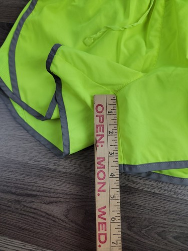 Nike Dri-Fit Youth Girls Tempo Running Shorts Large Neon Yellow Drawstrings Logo - Picture 10 of 11