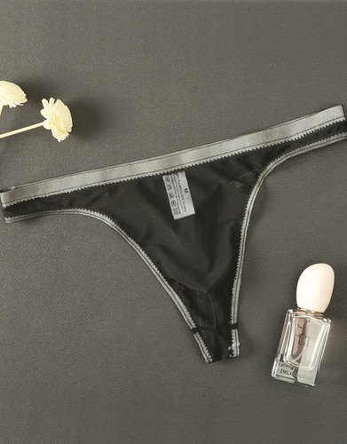 Men’s Thong W/ Bulge Pouch Black Large Unbranded NWT (In Package) 1610