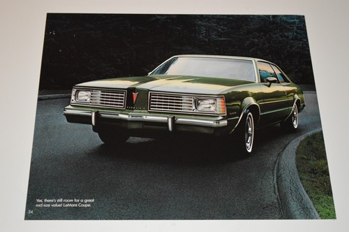 1980 PONTIAC LEMANS COUPE ORIGINAL DEALER ADVERTISEMENT PRINT AD 80 LE MANS