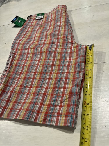 Short homme Pro Tour Coolplay Golf Vichy �� Tabasco plaid �� Taille 34 ~ Neuf avec étiquette - Photo 12/12