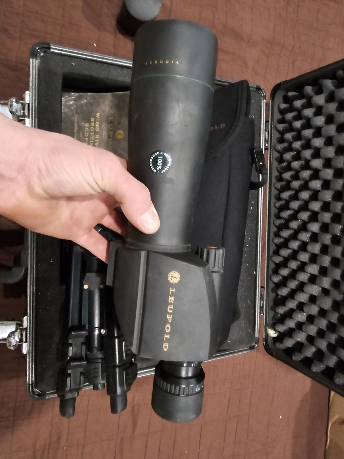 Leupold Sequoia Spotting Scope 1545x60mm Straight, Green Ring Barely