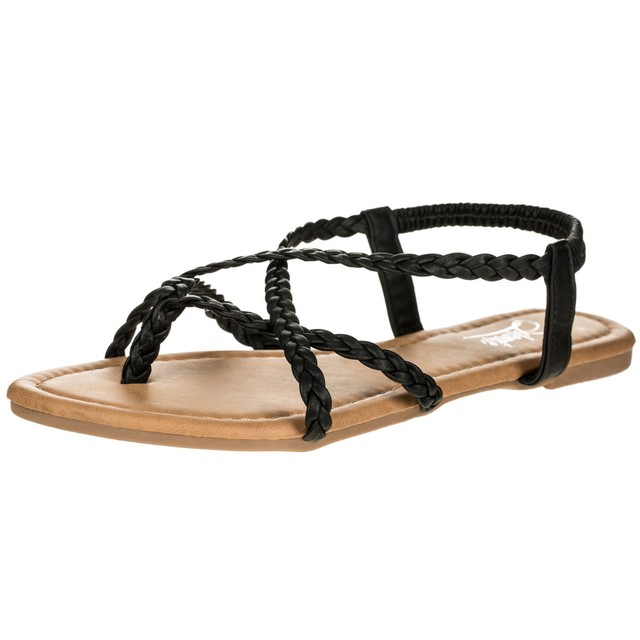 womens braided flip flops