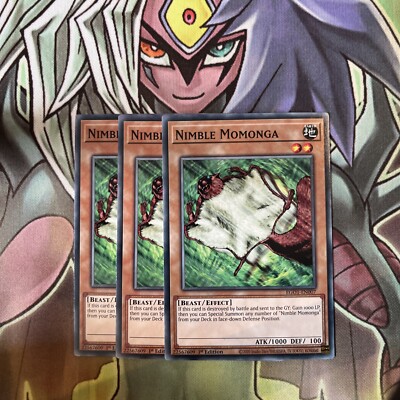 EGO1-DE007 x3 Flinke Momonga Common Top Zustand Yugioh